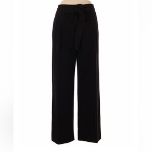 Boden Black Wide Leg Pants Tie Front size 10 Long.